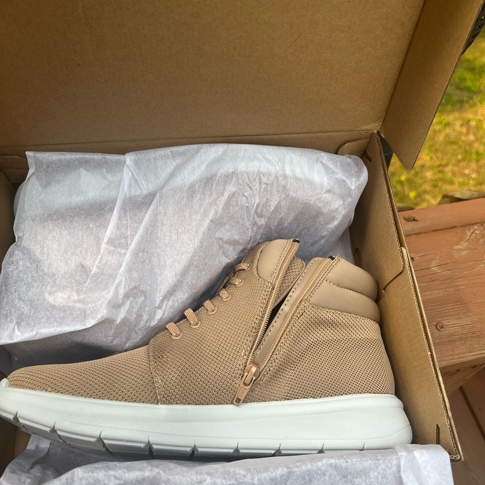 Women's Tan High-Top Sneakers